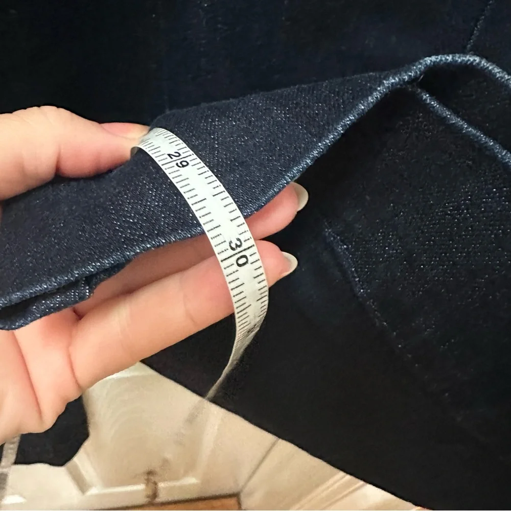 Banana Republic high rise wide leg dark blue jeans 28 6 front pockets